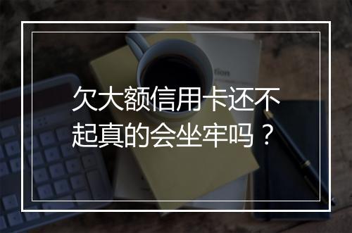 欠大额信用卡还不起真的会坐牢吗？