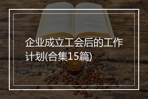 企业成立工会后的工作计划(合集15篇)