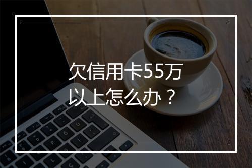 欠信用卡55万以上怎么办？