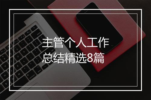 主管个人工作总结精选8篇