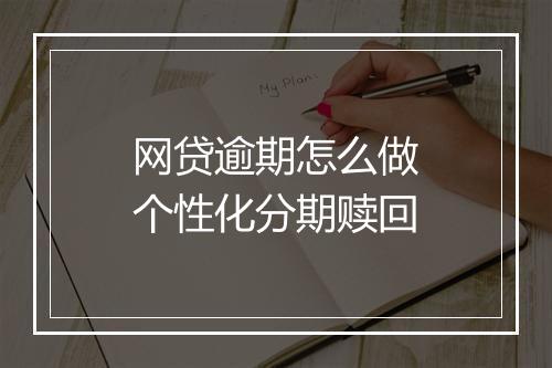 网贷逾期怎么做个性化分期赎回