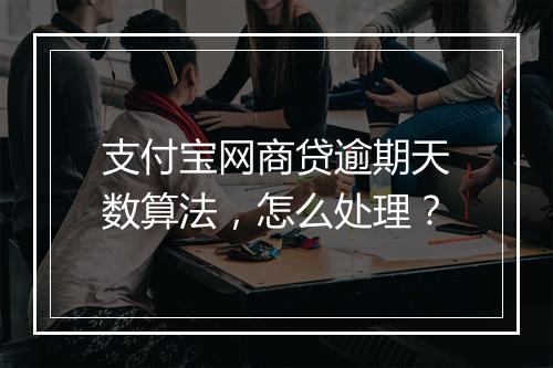 支付宝网商贷逾期天数算法，怎么处理？