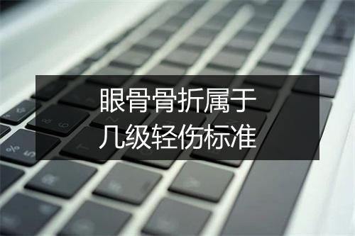 眼骨骨折属于几级轻伤标准