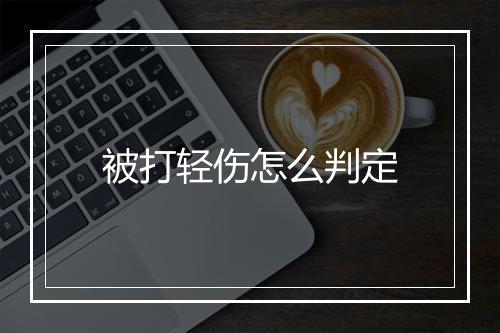被打轻伤怎么判定