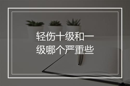 轻伤十级和一级哪个严重些
