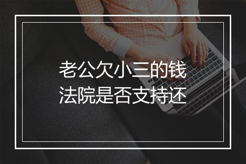 老公欠小三的钱法院是否支持还