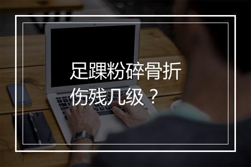 足踝粉碎骨折伤残几级？