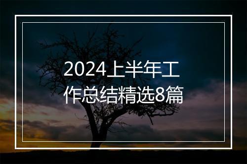2024上半年工作总结精选8篇
