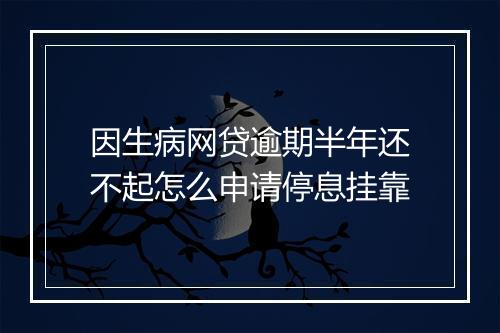 因生病网贷逾期半年还不起怎么申请停息挂靠