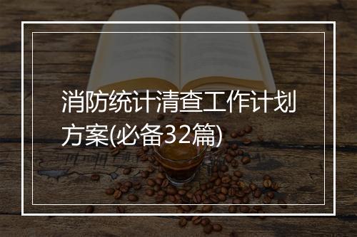 消防统计清查工作计划方案(必备32篇)