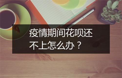 疫情期间花呗还不上怎么办？