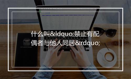 什么叫“禁止有配偶者与他人同居”