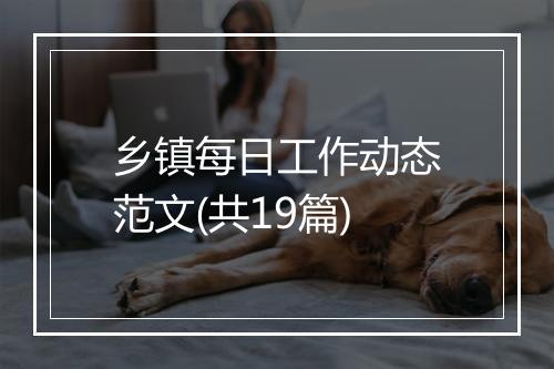 乡镇每日工作动态范文(共19篇)