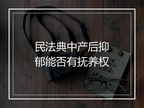 民法典中产后抑郁能否有抚养权