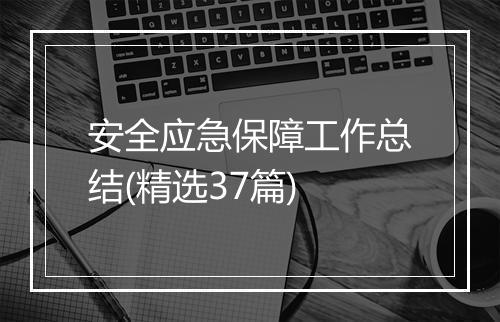 安全应急保障工作总结(精选37篇)