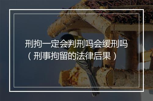 刑拘一定会判刑吗会缓刑吗（刑事拘留的法律后果）