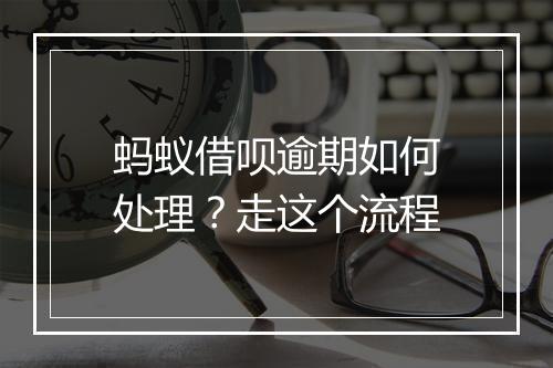 蚂蚁借呗逾期如何处理？走这个流程