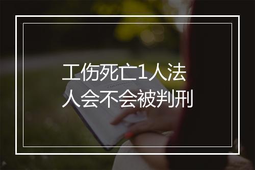 工伤死亡1人法人会不会被判刑