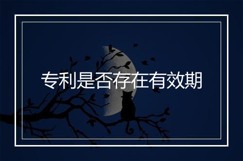 专利是否存在有效期