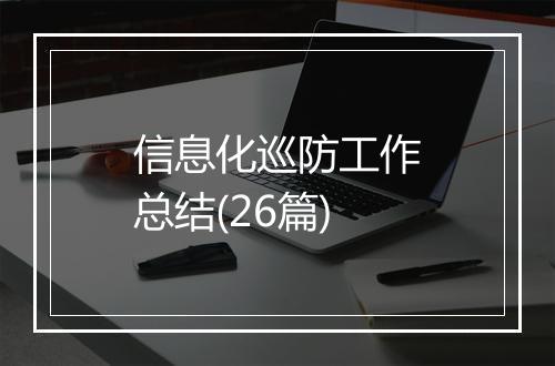 信息化巡防工作总结(26篇)