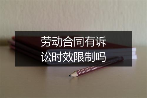 劳动合同有诉讼时效限制吗