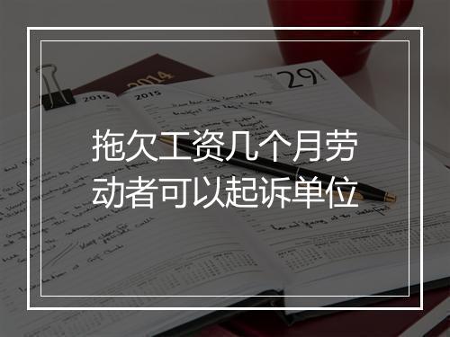 拖欠工资几个月劳动者可以起诉单位