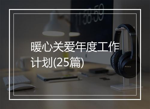 暖心关爱年度工作计划(25篇)