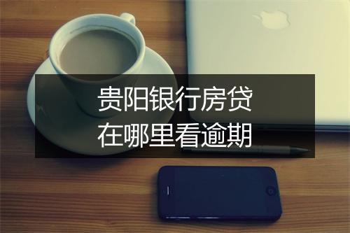贵阳银行房贷在哪里看逾期