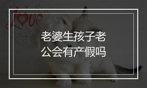 老婆生孩子老公会有产假吗
