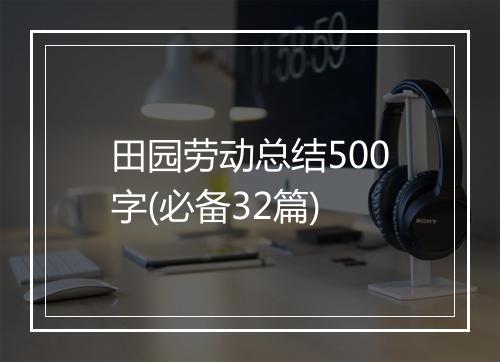 田园劳动总结500字(必备32篇)