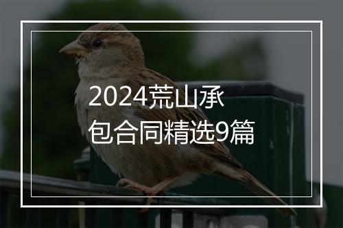 2024荒山承包合同精选9篇
