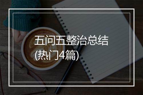 五问五整治总结(热门4篇)