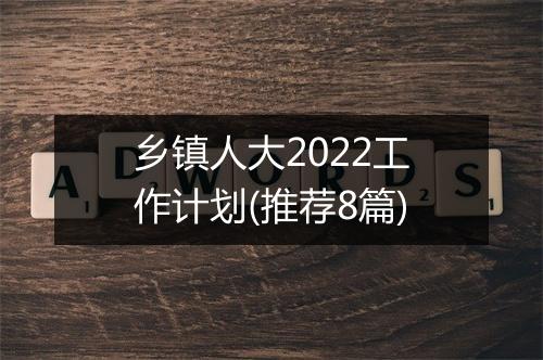 乡镇人大2022工作计划(推荐8篇)