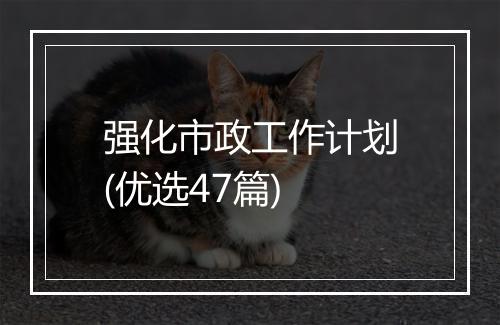 强化市政工作计划(优选47篇)