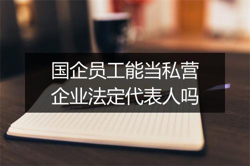 国企员工能当私营企业法定代表人吗