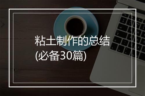 粘土制作的总结(必备30篇)