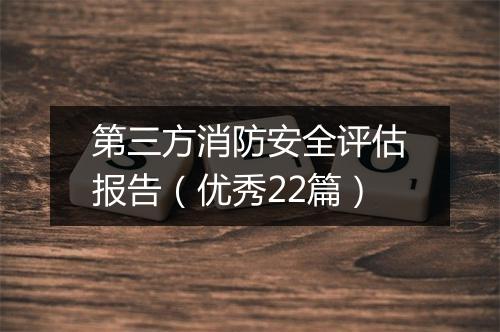 第三方消防安全评估报告（优秀22篇）