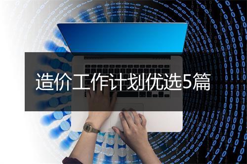 造价工作计划优选5篇