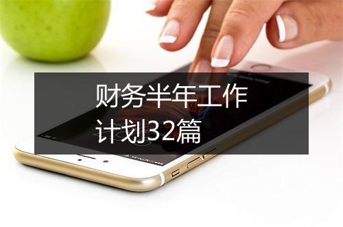 财务半年工作计划32篇