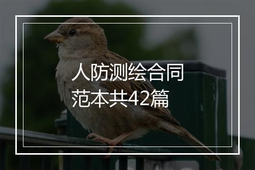 人防测绘合同范本共42篇