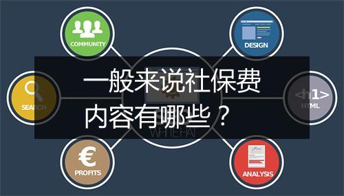 一般来说社保费内容有哪些？