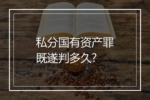 私分国有资产罪既遂判多久?