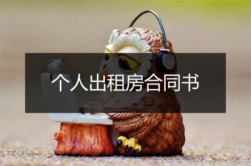 个人出租房合同书