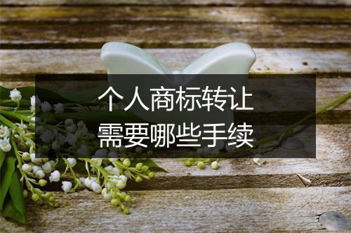 个人商标转让需要哪些手续