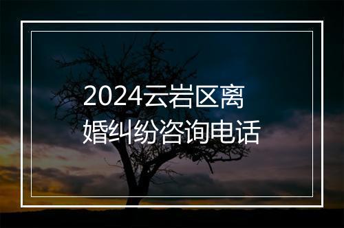 2024云岩区离婚纠纷咨询电话