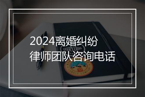 2024离婚纠纷律师团队咨询电话