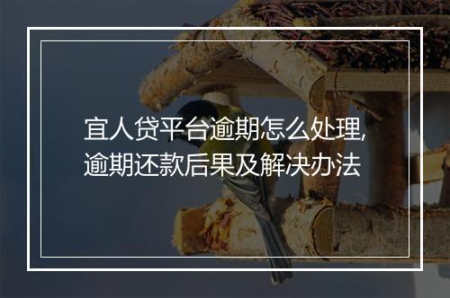宜人贷平台逾期怎么处理,逾期还款后果及解决办法