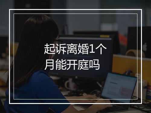 起诉离婚1个月能开庭吗