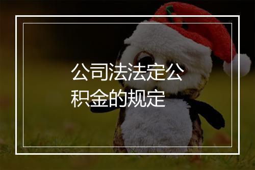 公司法法定公积金的规定