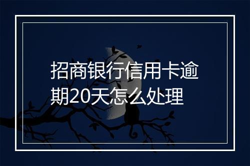 招商银行信用卡逾期20天怎么处理